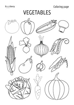 39 Tasty Vegetables Coloring Pages Printable 29