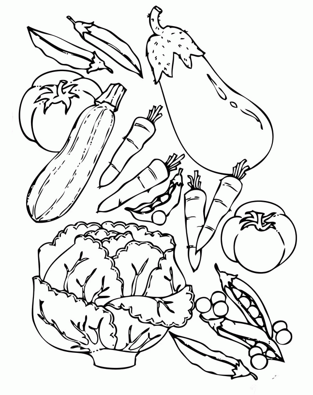 tasty vegetables coloring pages printable jpg