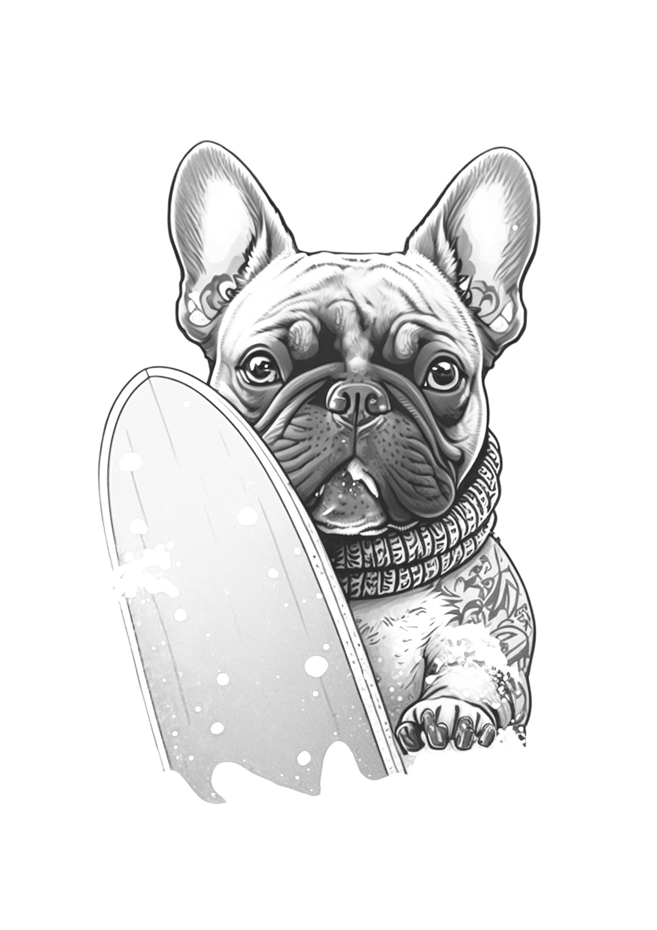 90 French Bulldog Coloring Pages Printable 12