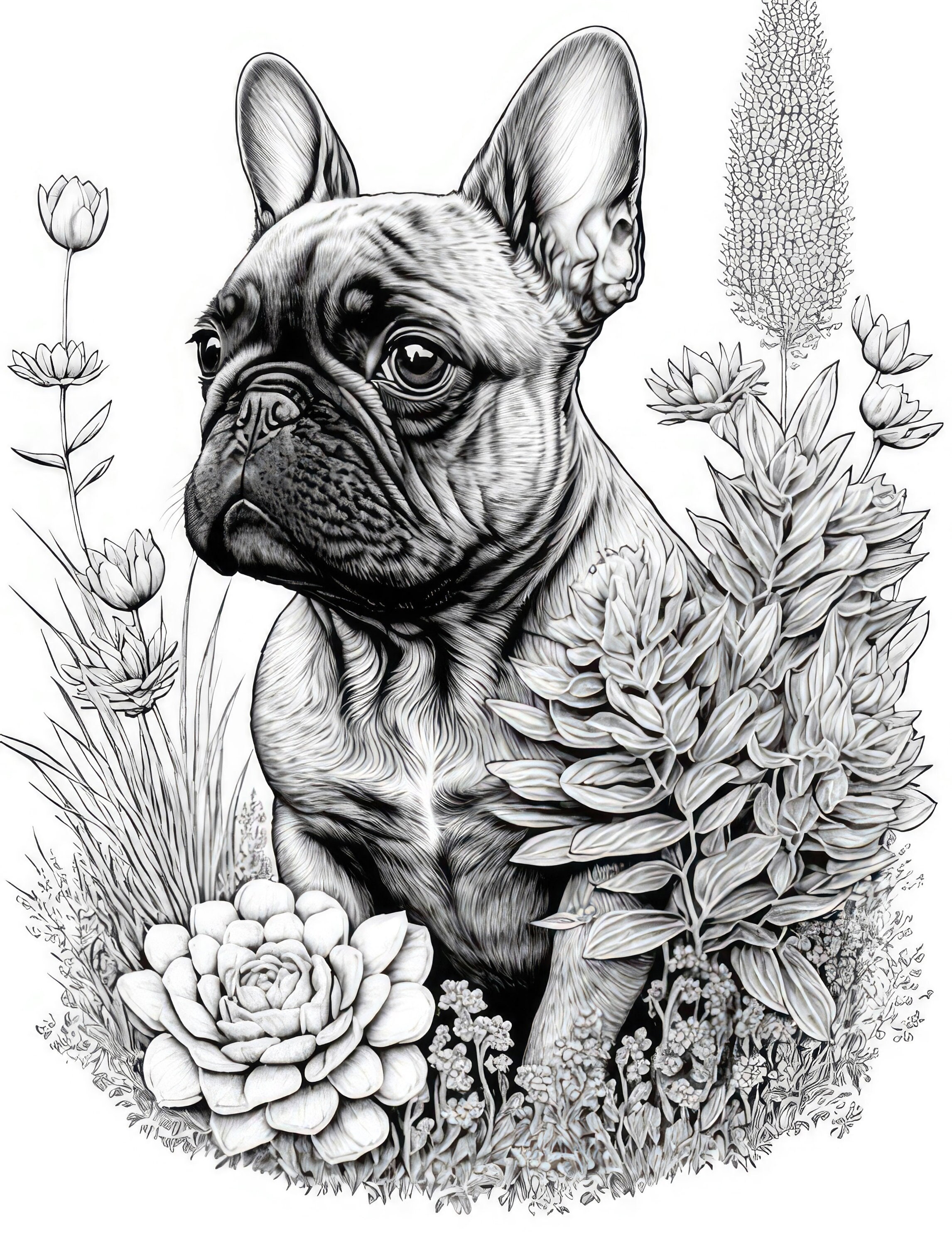 90 French Bulldog Coloring Pages Printable 27