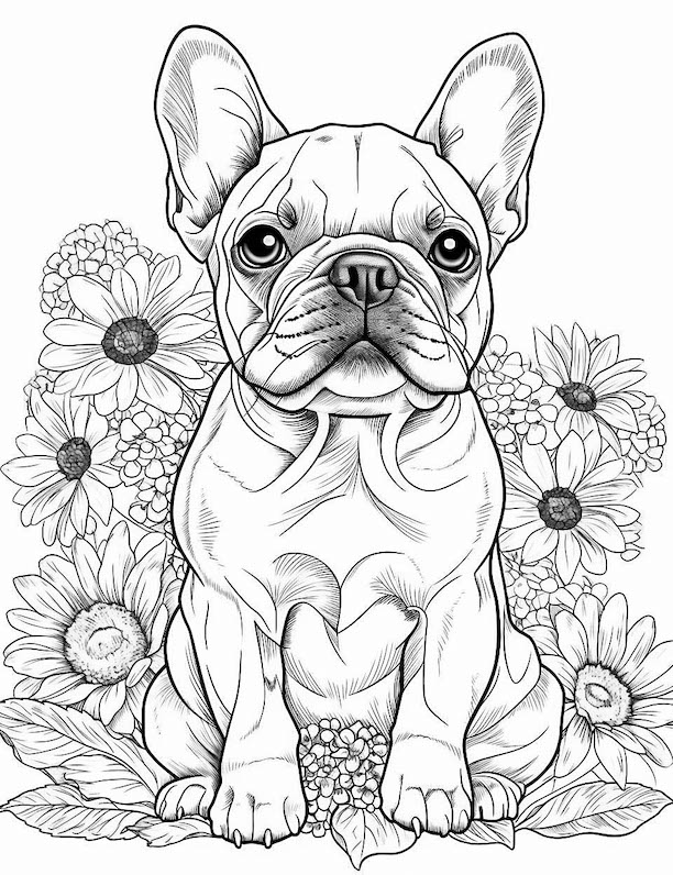 90 French Bulldog Coloring Pages Printable 32