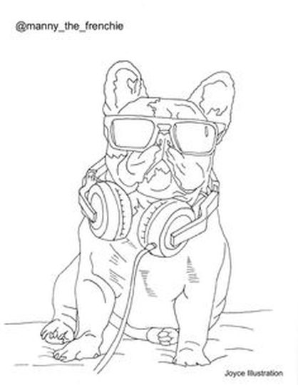 90 French Bulldog Coloring Pages Printable 5