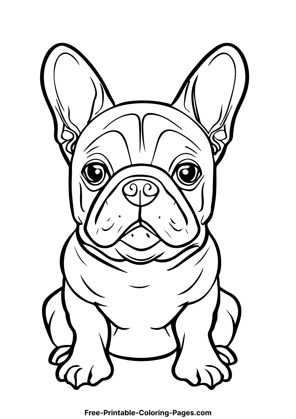 90 French Bulldog Coloring Pages Printable 8