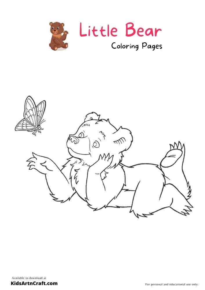 little bear coloring pages printable jpg