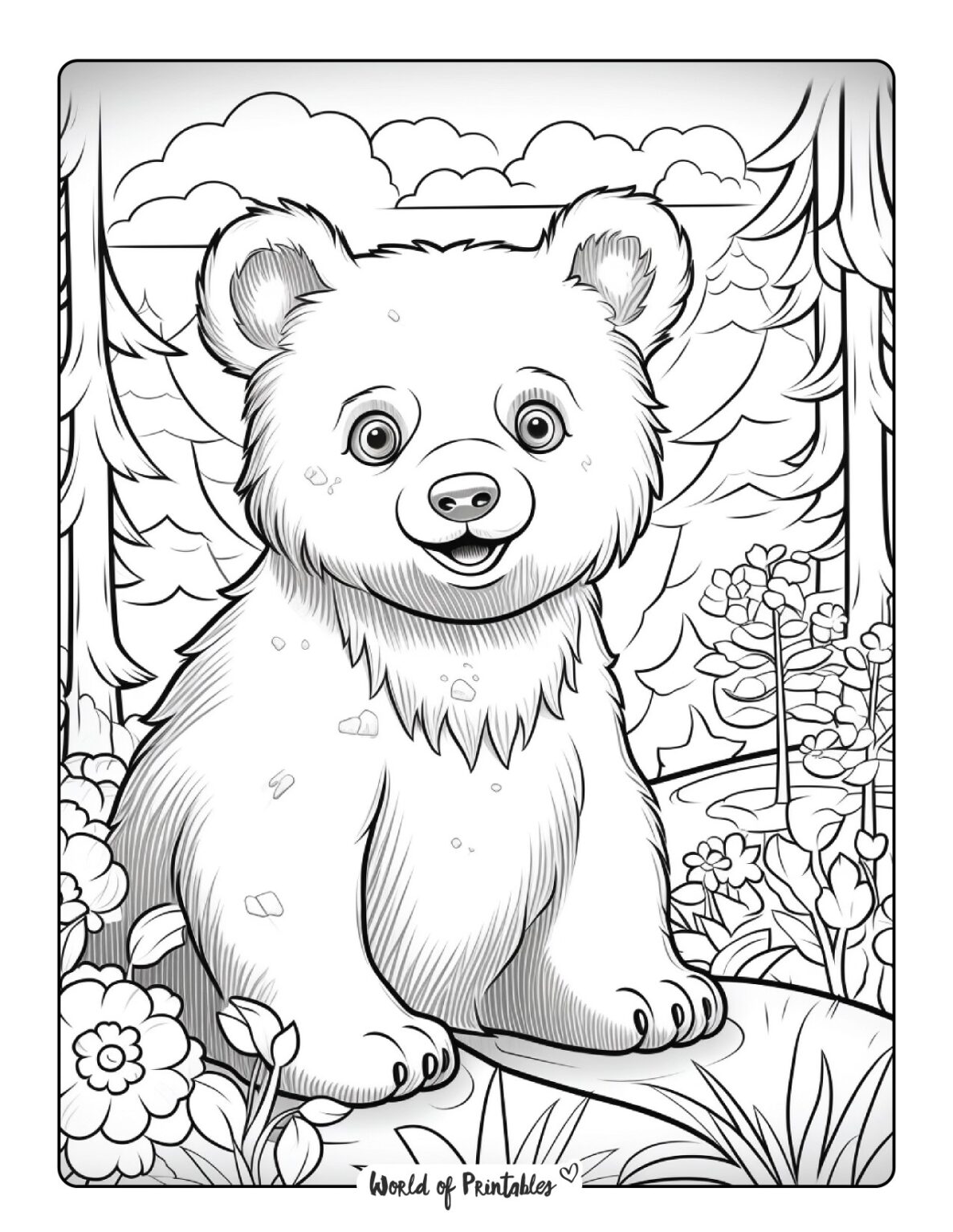 little bear coloring pages printable jpg