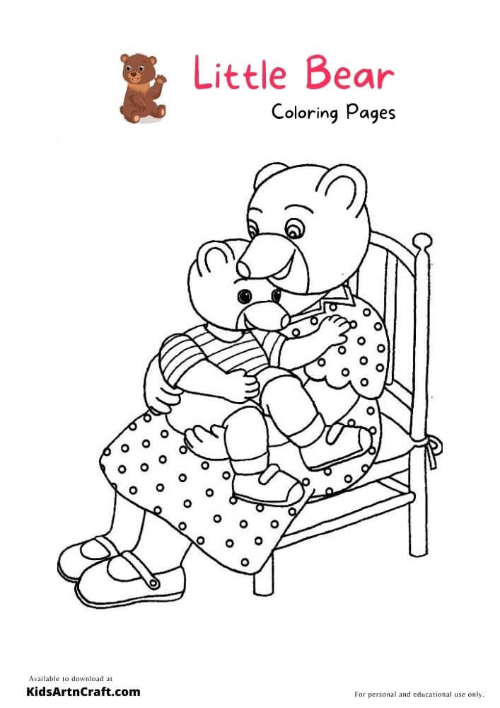 little bear coloring pages printable jpg