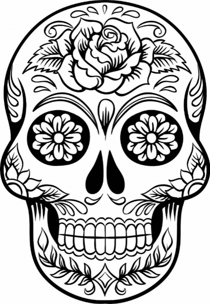 97 Calavera (Sugar Skull) Coloring Page Printable 25