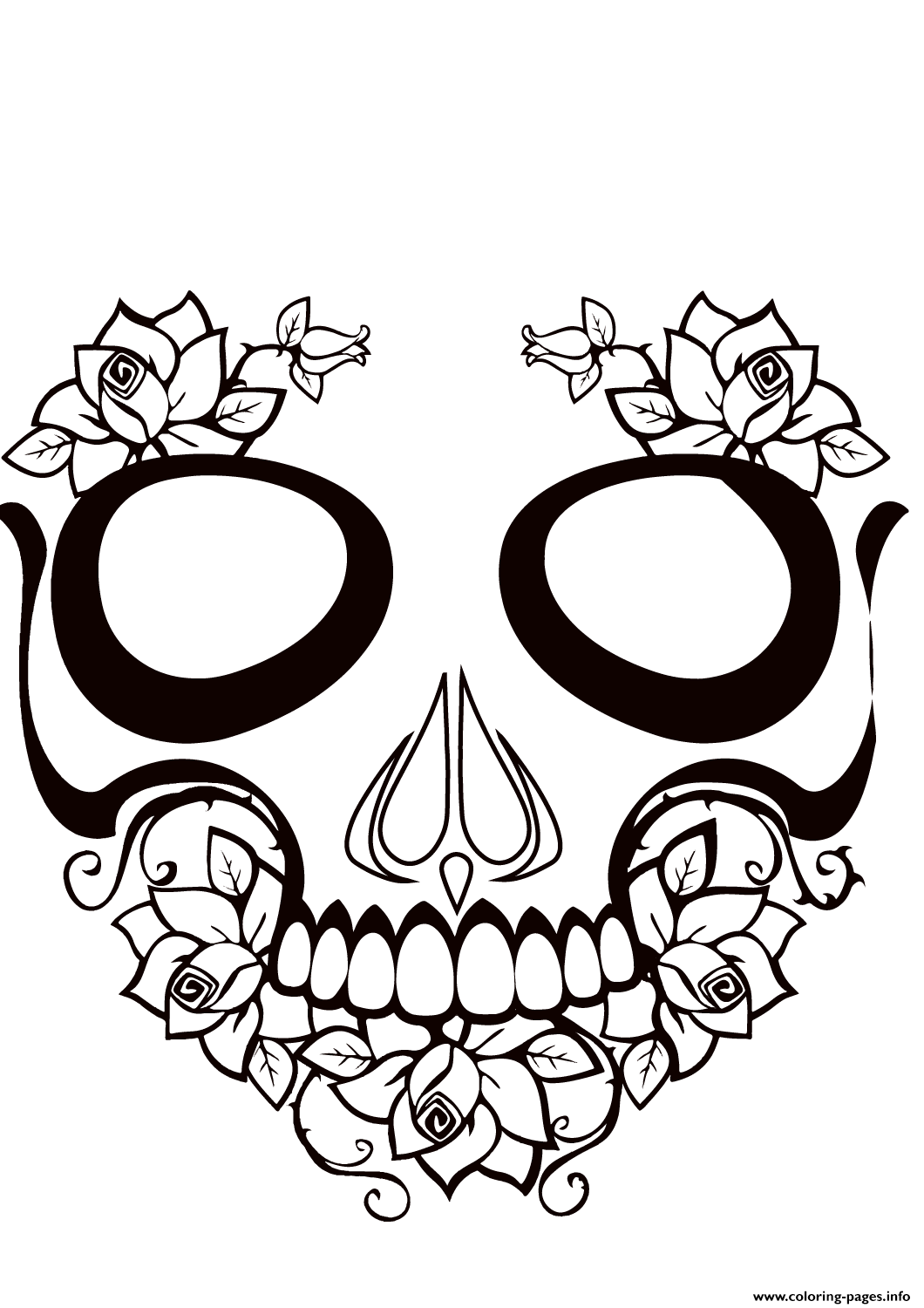 97 Calavera (Sugar Skull) Coloring Page Printable 33