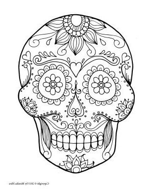 calavera sugar skull coloring page printable jpg