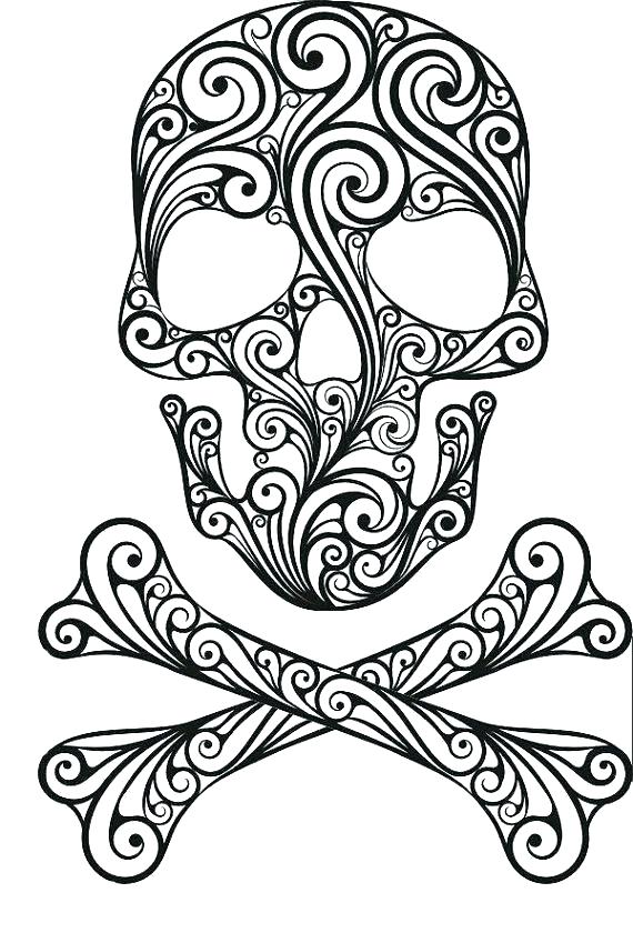 calavera sugar skull coloring page printable jpg