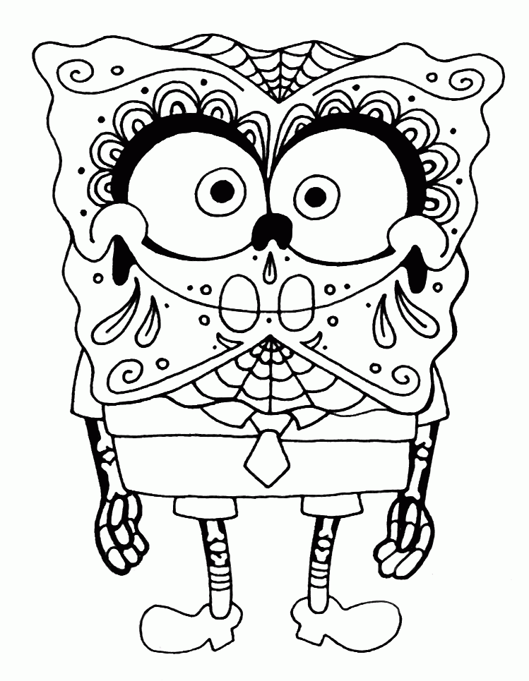 97 Calavera (Sugar Skull) Coloring Page Printable 88