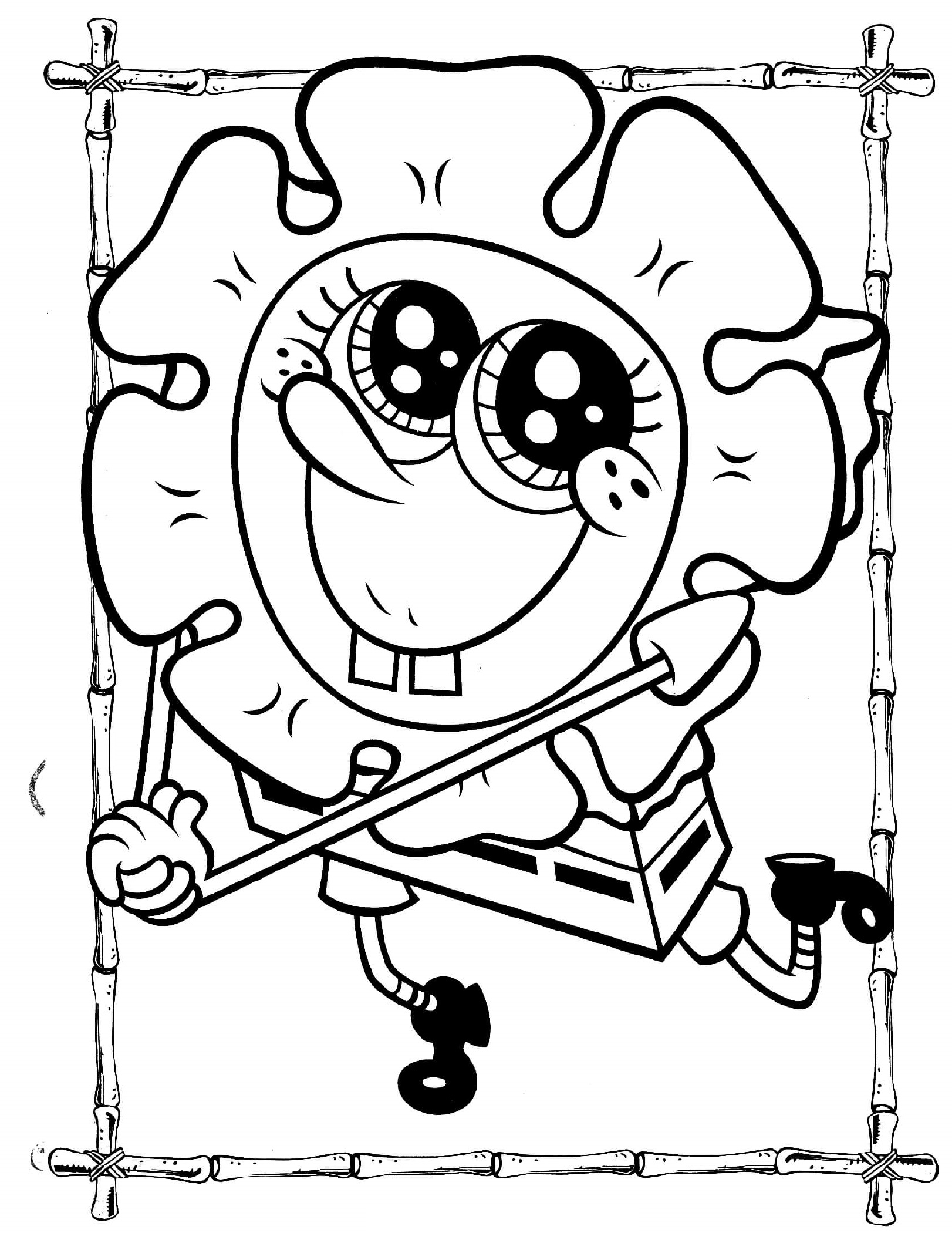 31 Adorable SpongeBob Coloring Pages Printable 1