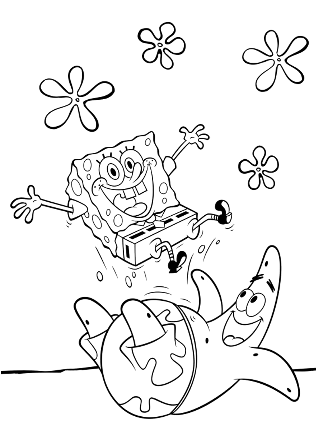 31 Adorable SpongeBob Coloring Pages Printable 10