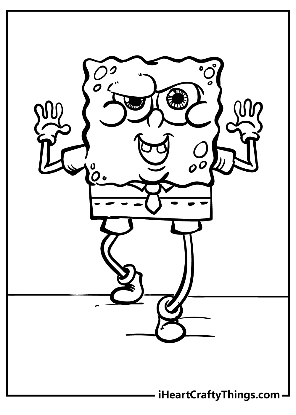 31 Adorable SpongeBob Coloring Pages Printable 14