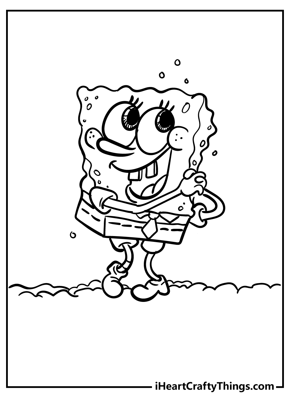 31 Adorable SpongeBob Coloring Pages Printable 27