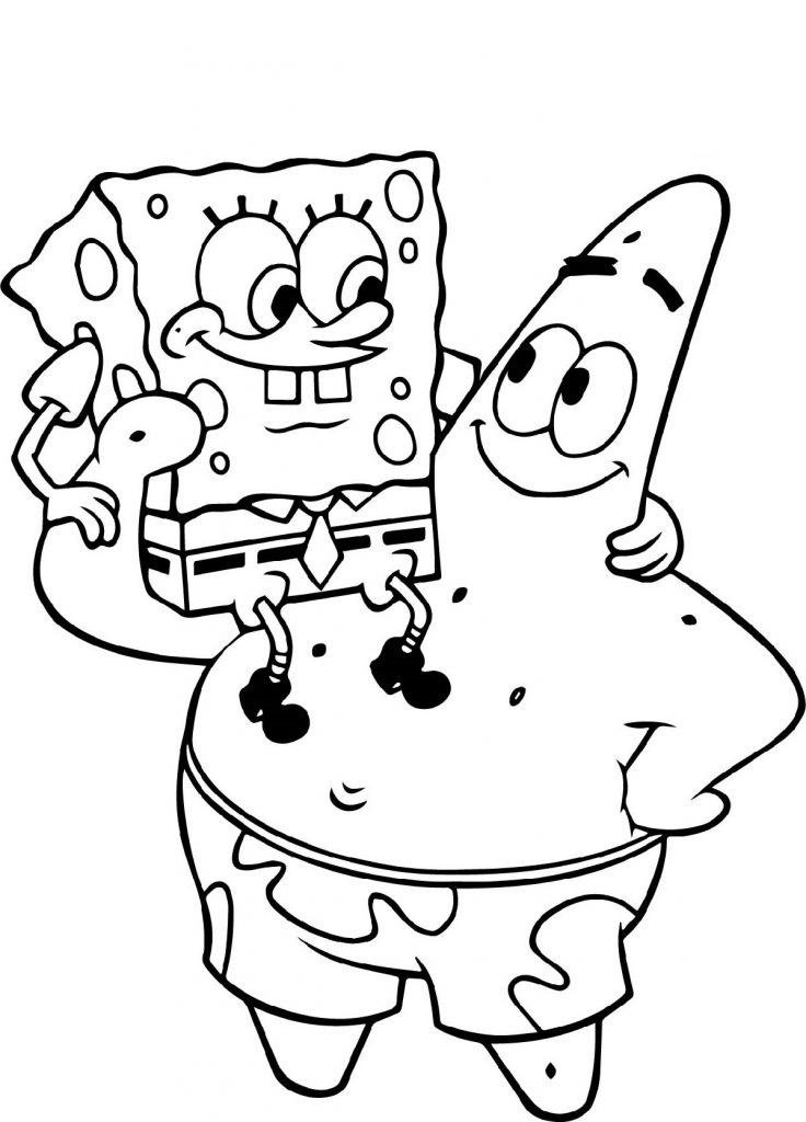 31 Adorable SpongeBob Coloring Pages Printable 31