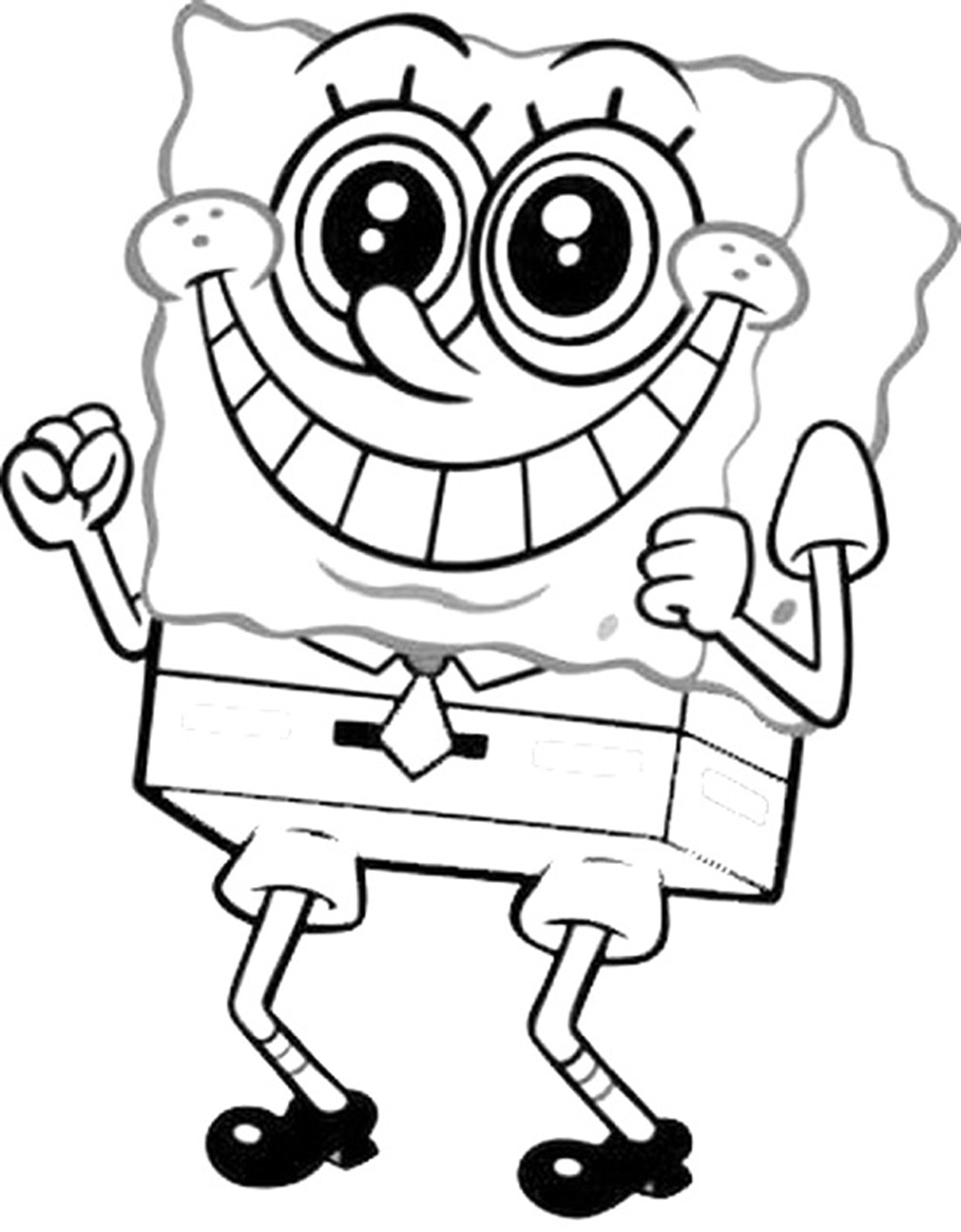 31 Adorable SpongeBob Coloring Pages Printable 32