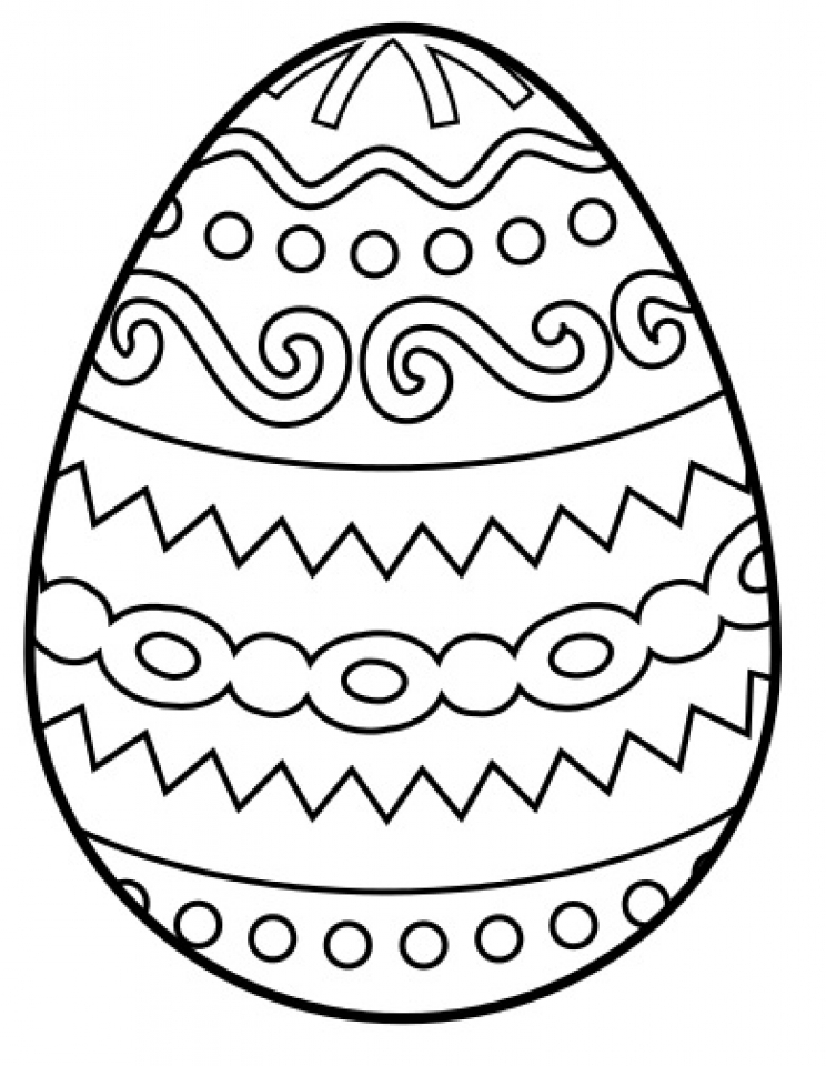 31 Printable Easter Egg Coloring Pages for Adults 2