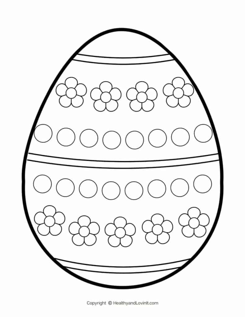 31 Printable Easter Egg Coloring Pages for Adults 27