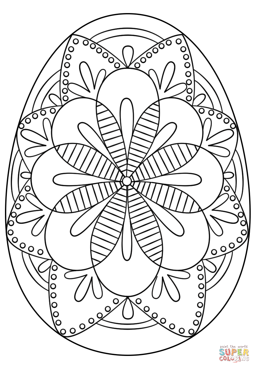 31 Printable Easter Egg Coloring Pages for Adults 4