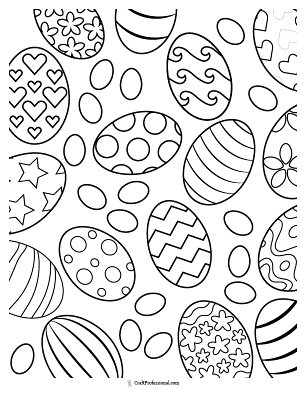 31 Printable Easter Egg Coloring Pages for Adults 5