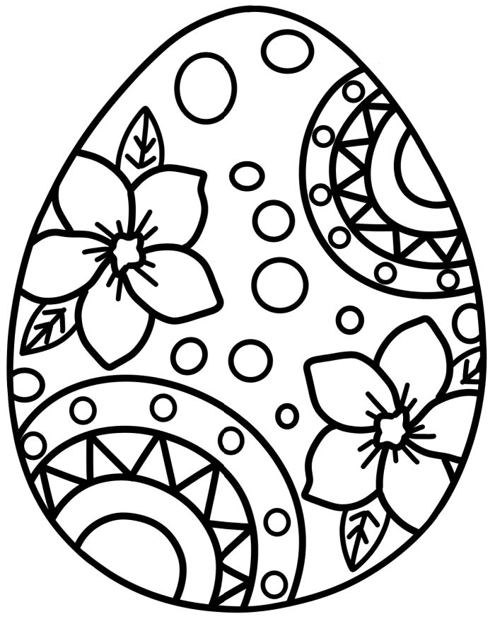 31 Printable Easter Egg Coloring Pages for Adults 7