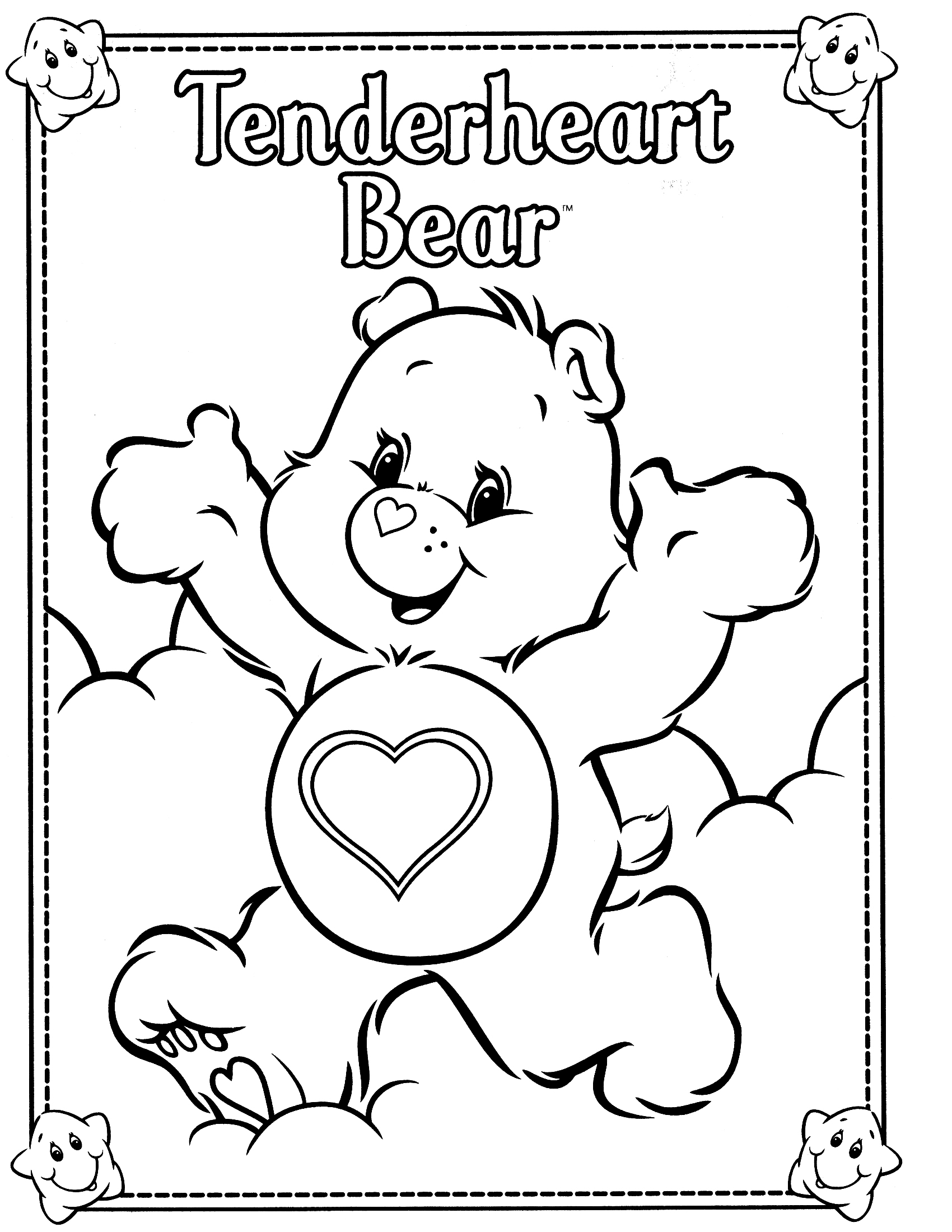 32 Printable Care Bears Coloring Pages for Kids 1