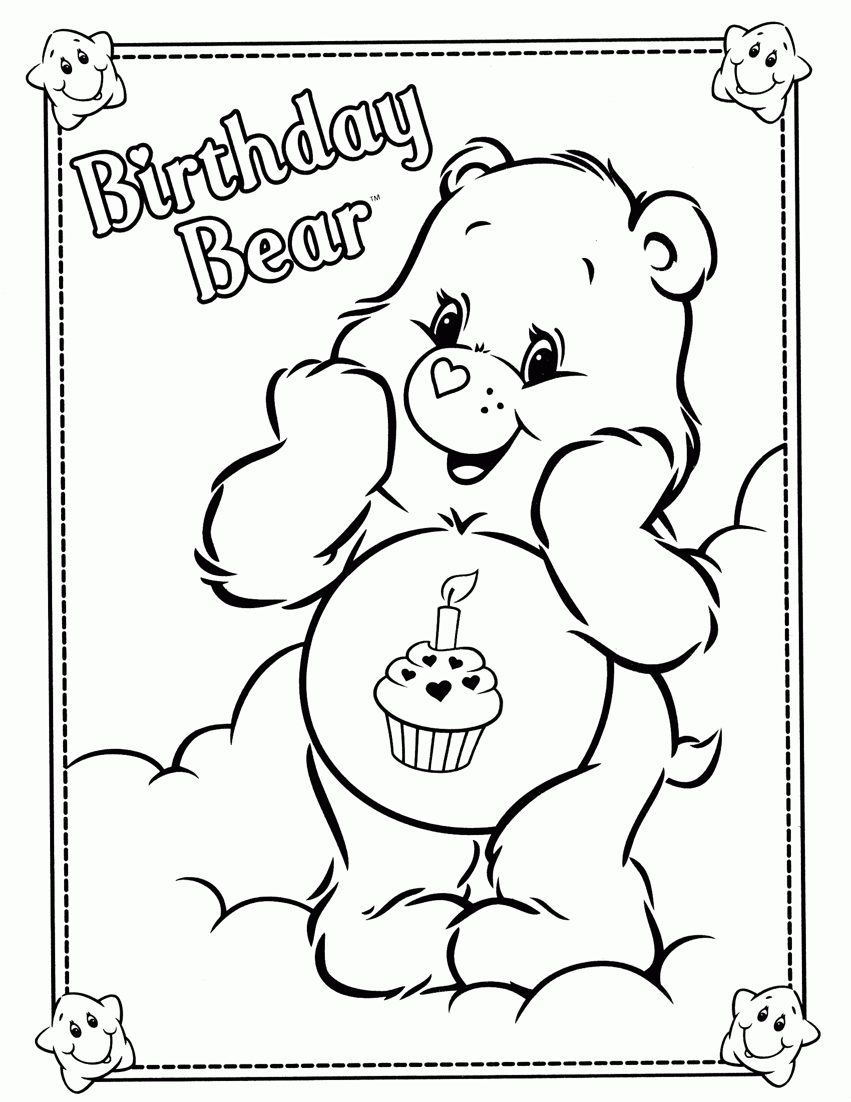 32 Printable Care Bears Coloring Pages for Kids 28