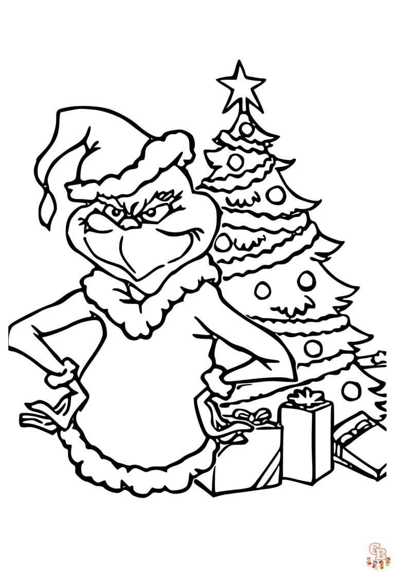 34 Charming Cartoon Characters Christmas Coloring Pages Printable 17