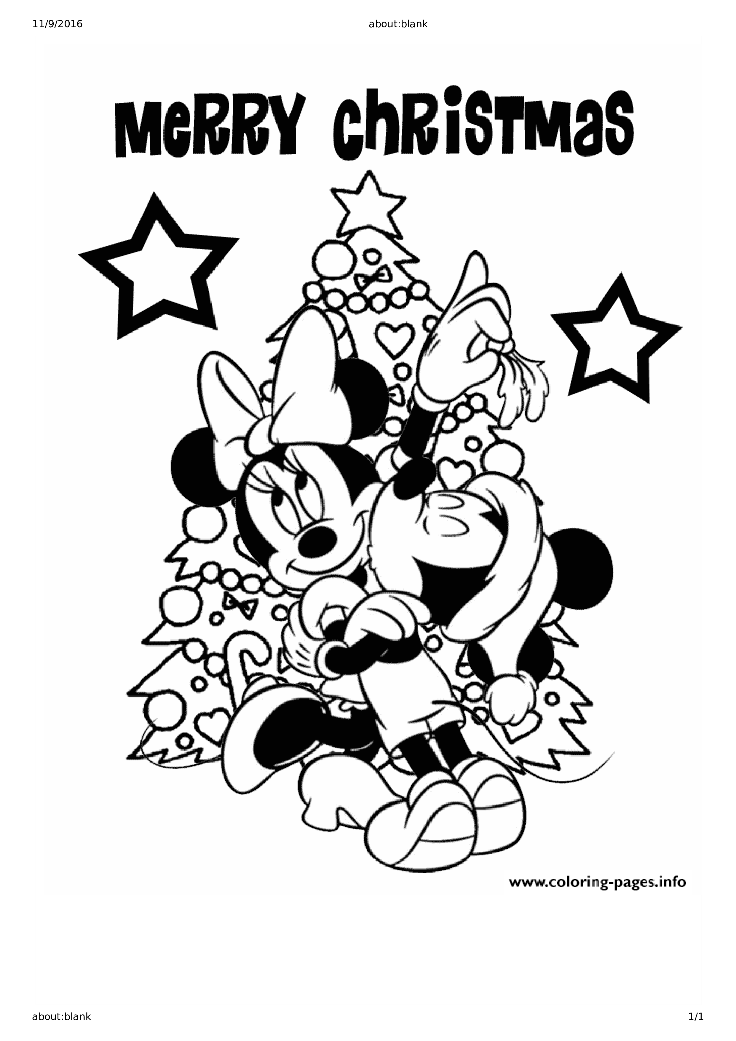 34 Charming Cartoon Characters Christmas Coloring Pages Printable 18