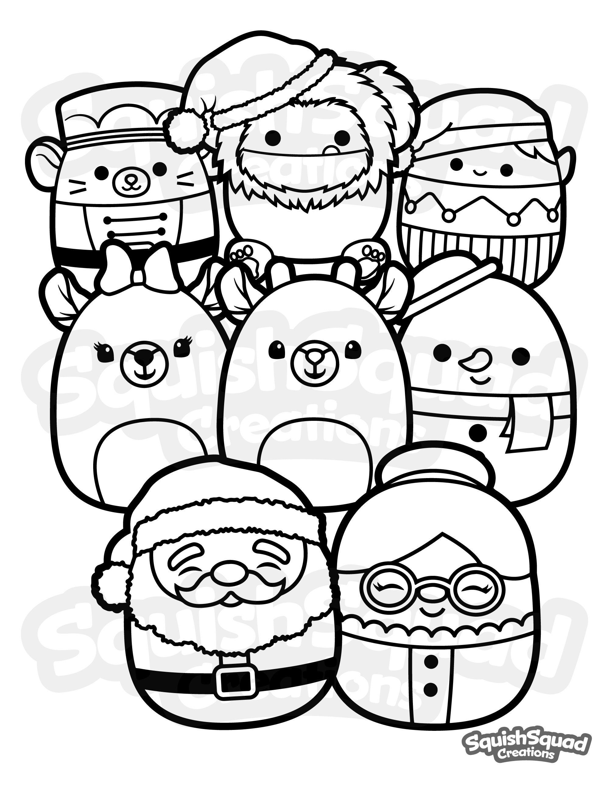 34 Charming Cartoon Characters Christmas Coloring Pages Printable 19