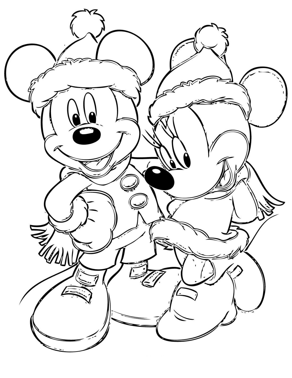 34 Charming Cartoon Characters Christmas Coloring Pages Printable 33