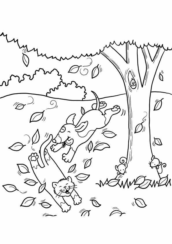 34 Fall Coloring Pages Free PDF Printable 22