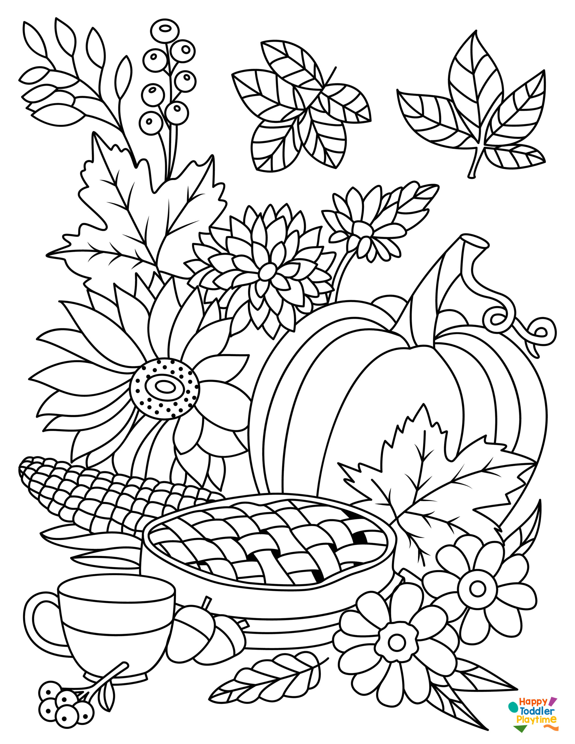 34 Fall Coloring Pages Free PDF Printable 30