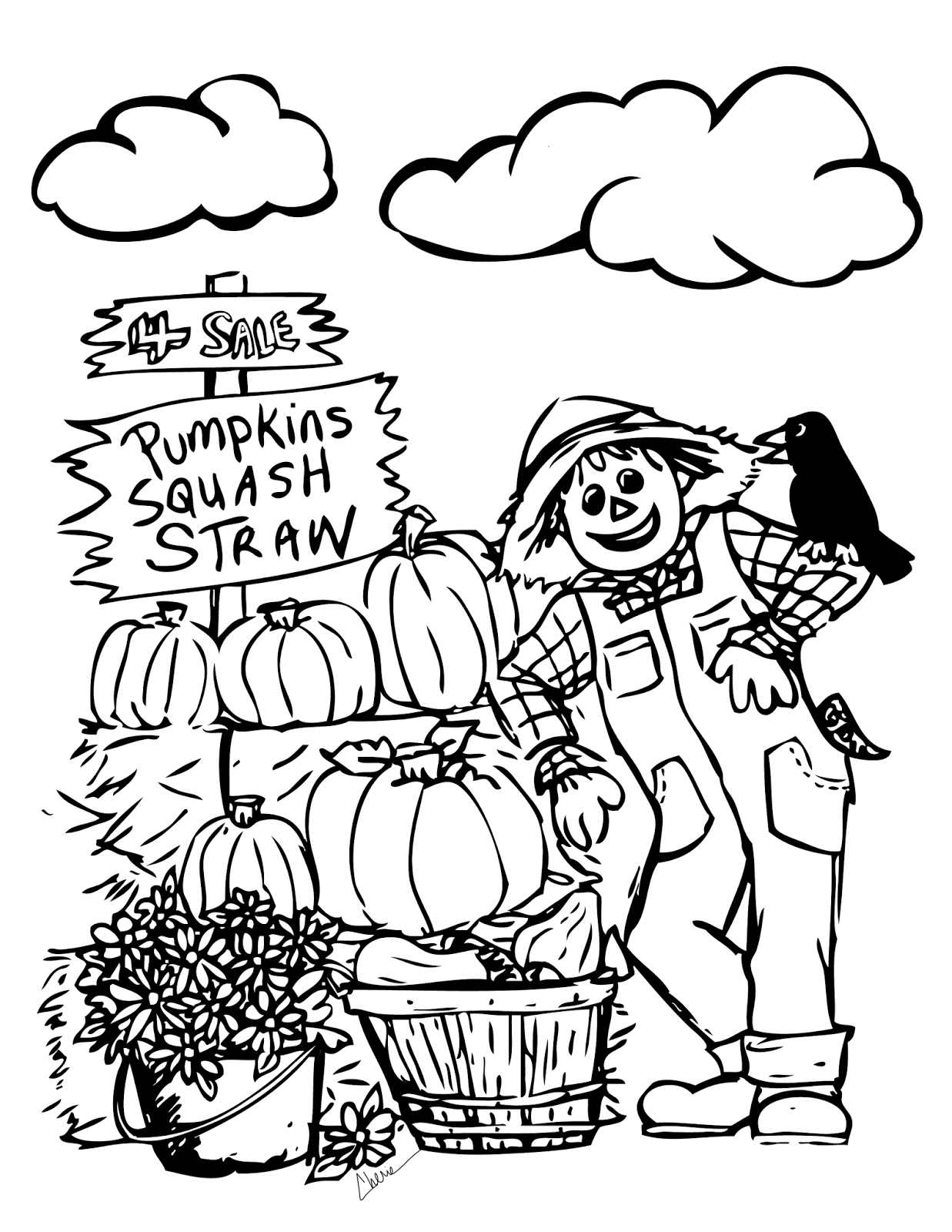 34 Fall Coloring Pages Free PDF Printable 31