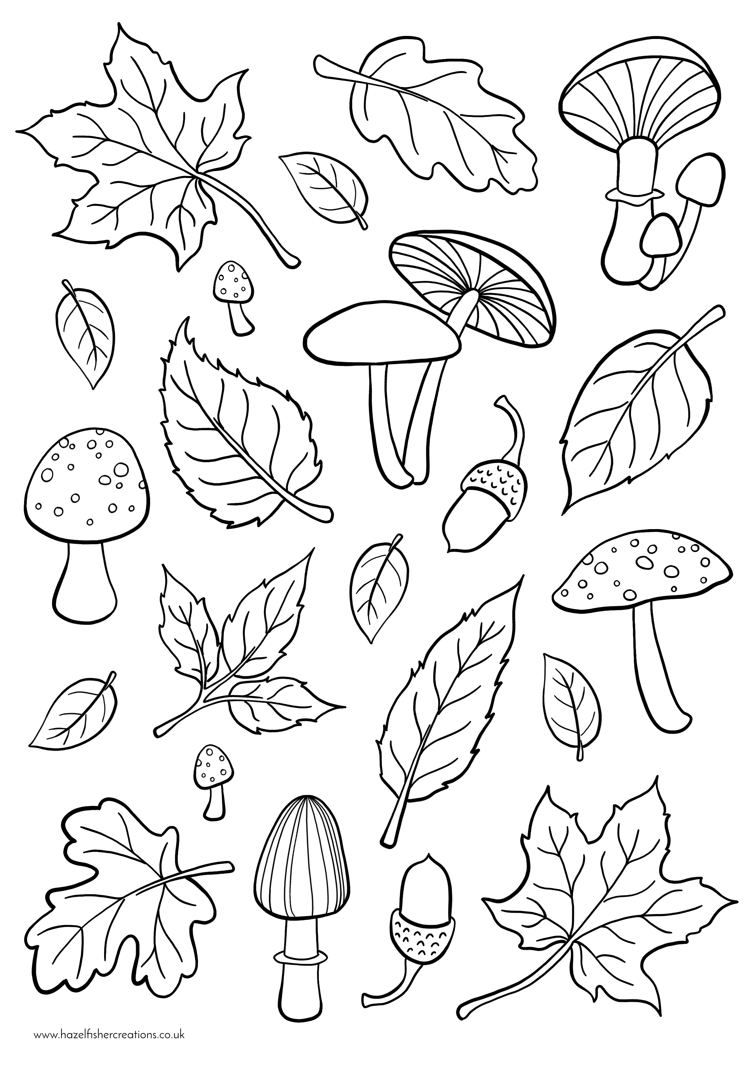 34 Fall Coloring Pages Free PDF Printable 4