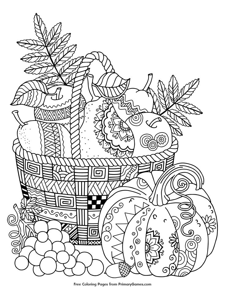 34 Fall Coloring Pages Free PDF Printable 6