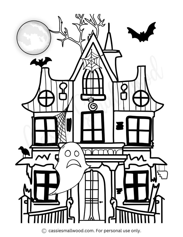 34 Mystical Spook House Coloring Pages 28