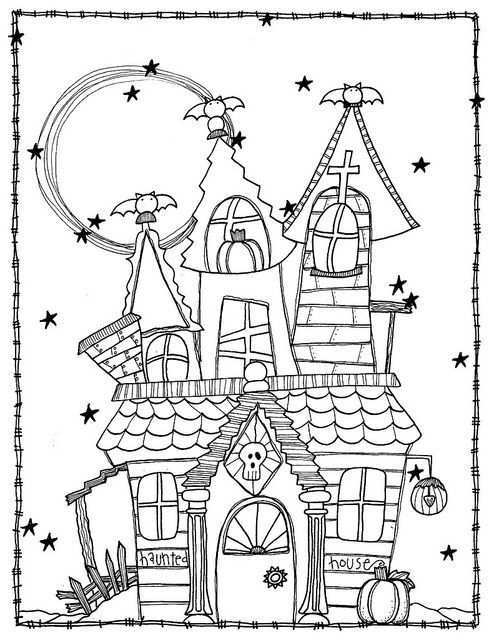 34 Mystical Spook House Coloring Pages 3