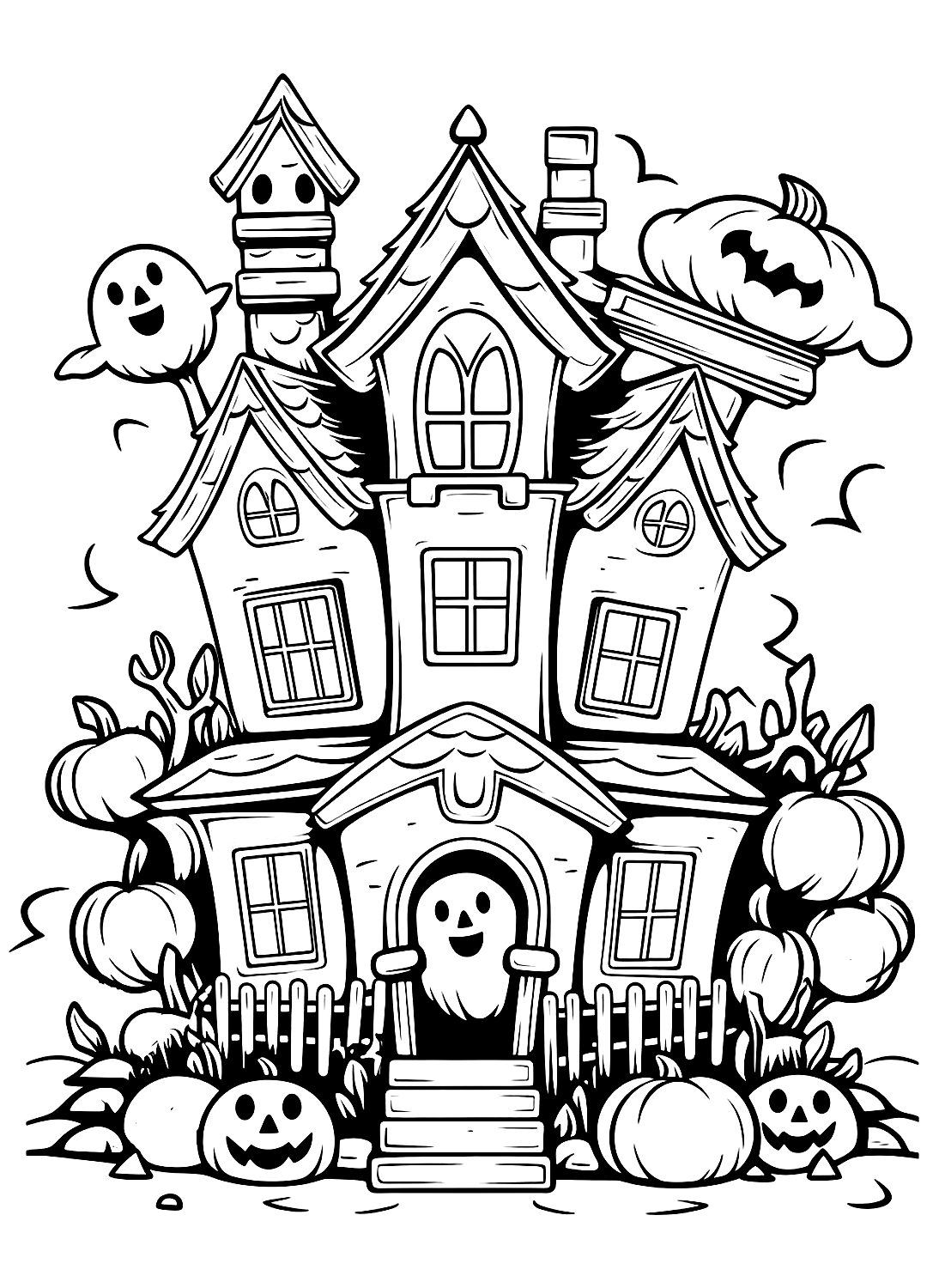 34 Mystical Spook House Coloring Pages 31