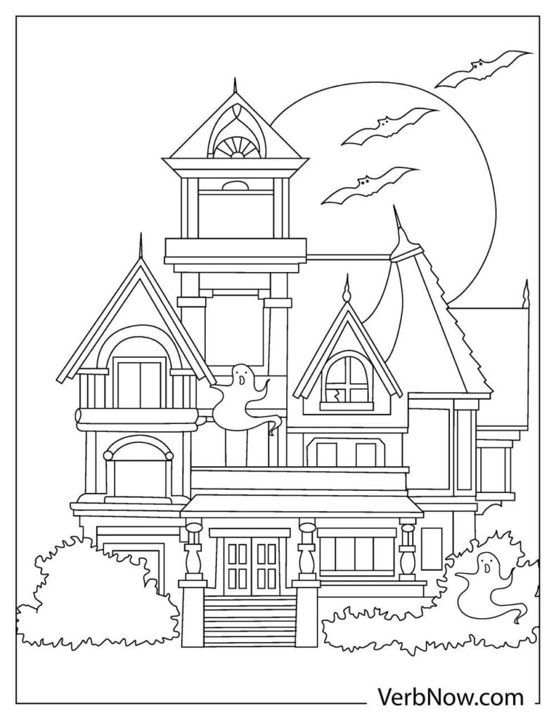 34 Mystical Spook House Coloring Pages 7