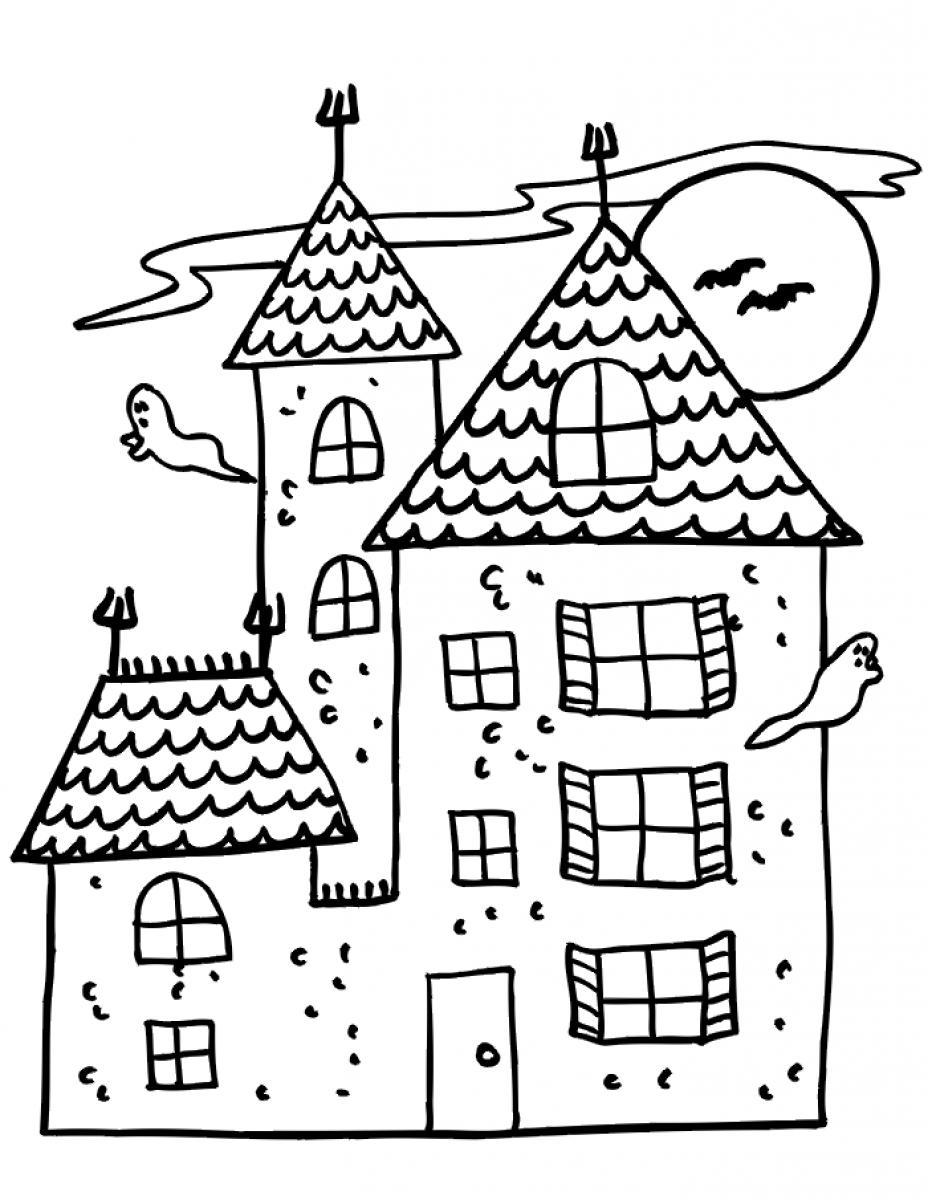 mystical spook house coloring pages jpg