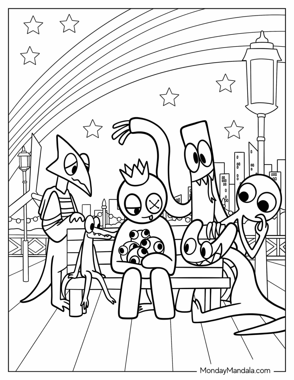 rainbow friends pink coloring pages printable jpg