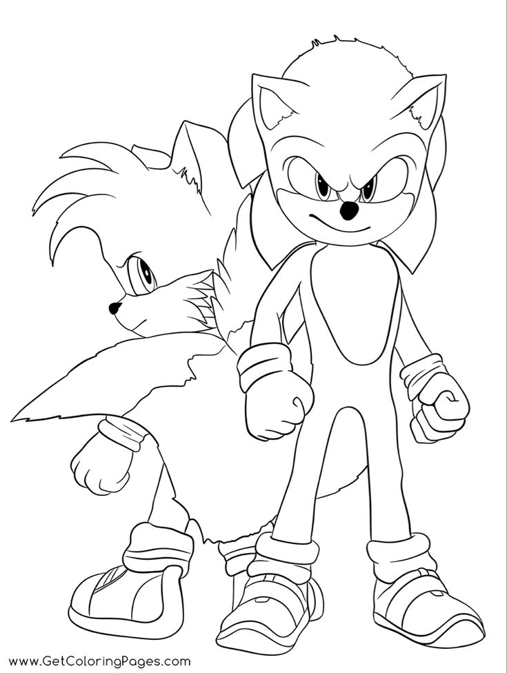 sonic and tails coloring pages printable fun jpg