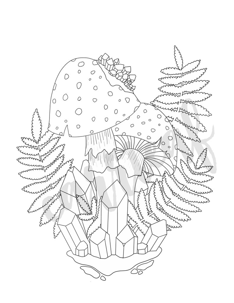 36 Whimsical Mushroom Coloring Pages Printable 33