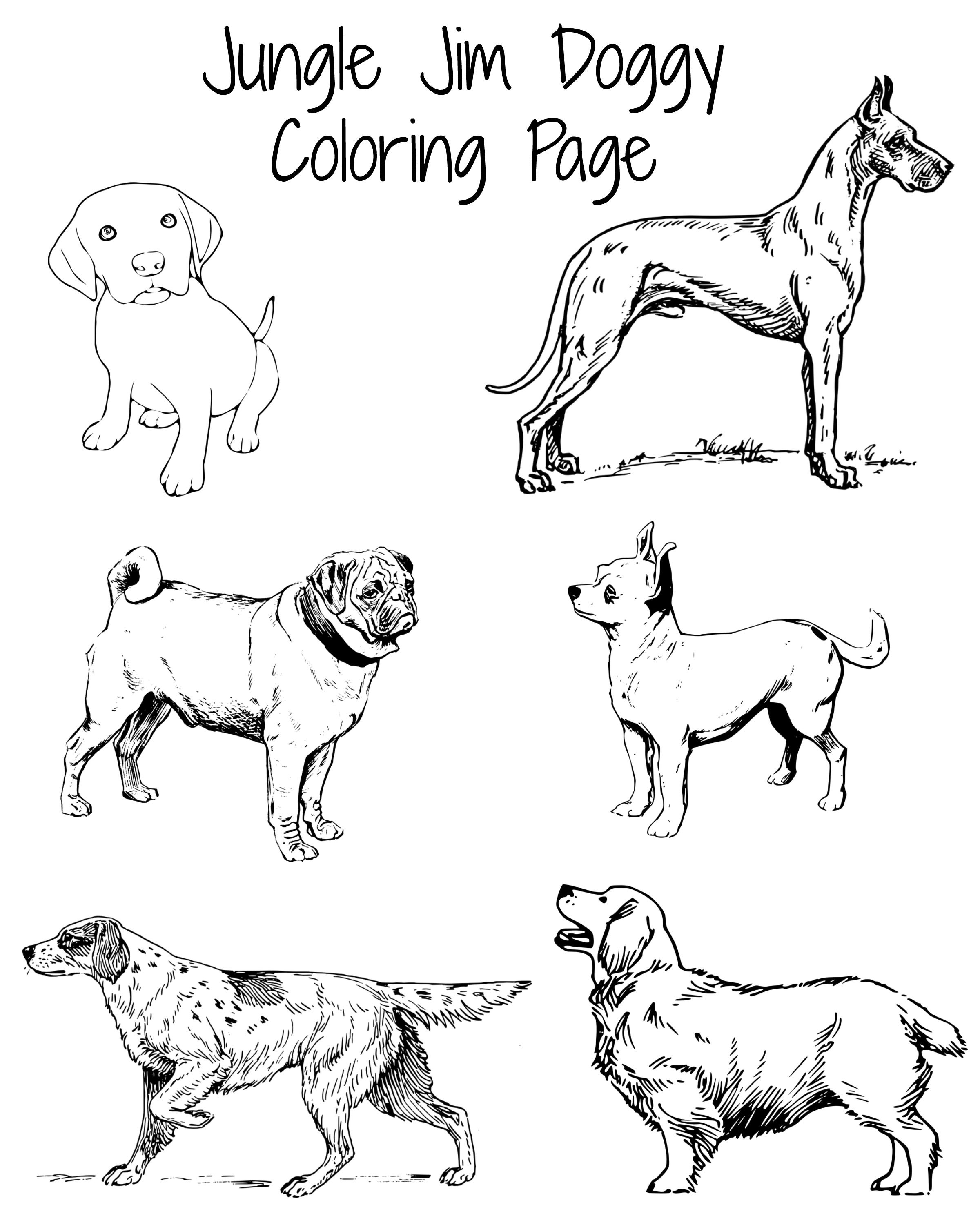 37 Dog Days of Summer Coloring Pages Printable 1