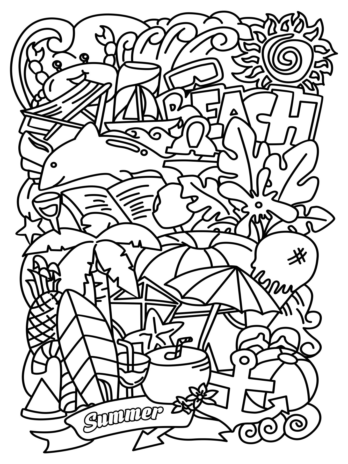 37 Dog Days of Summer Coloring Pages Printable 19