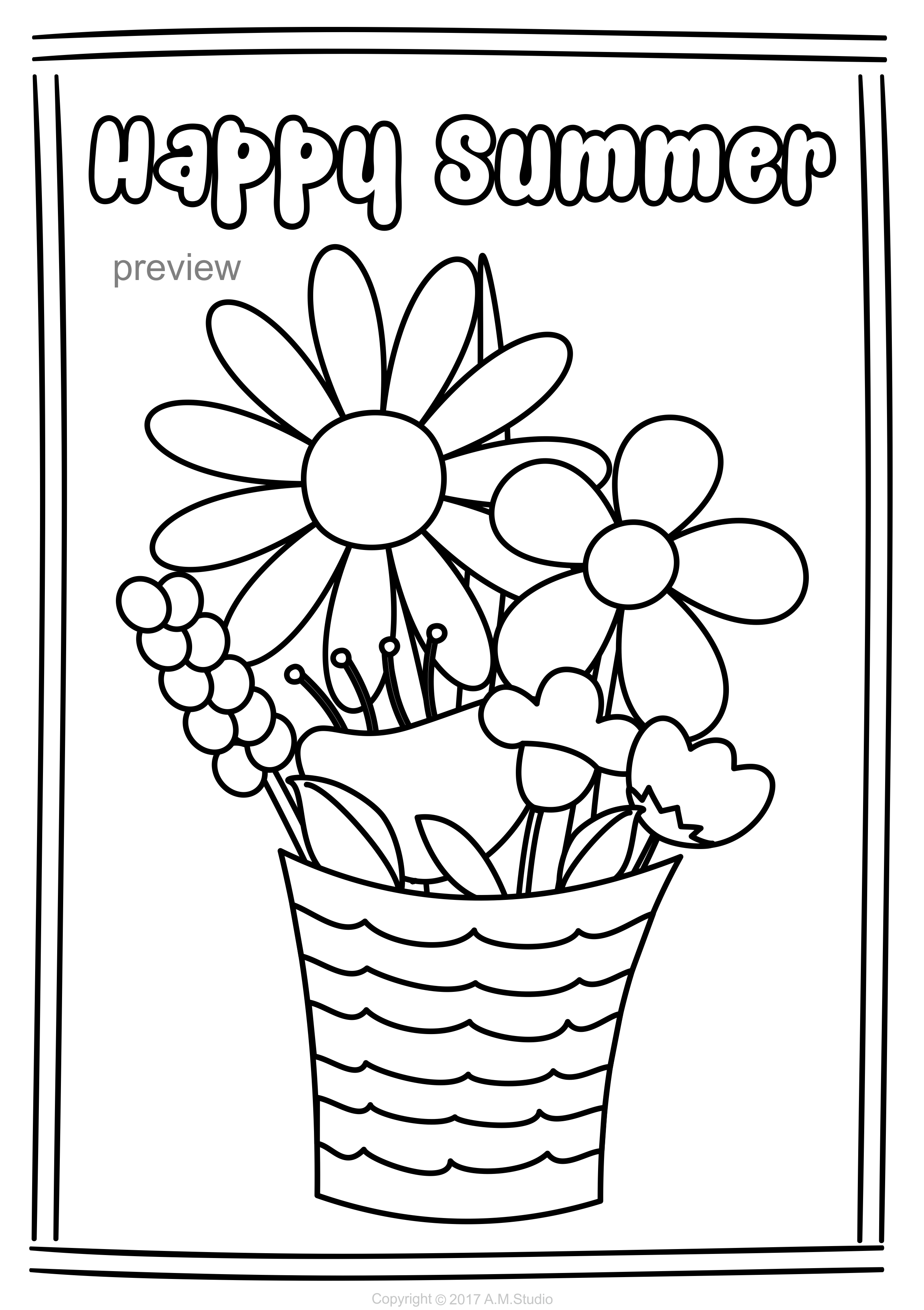 37 Dog Days of Summer Coloring Pages Printable 9