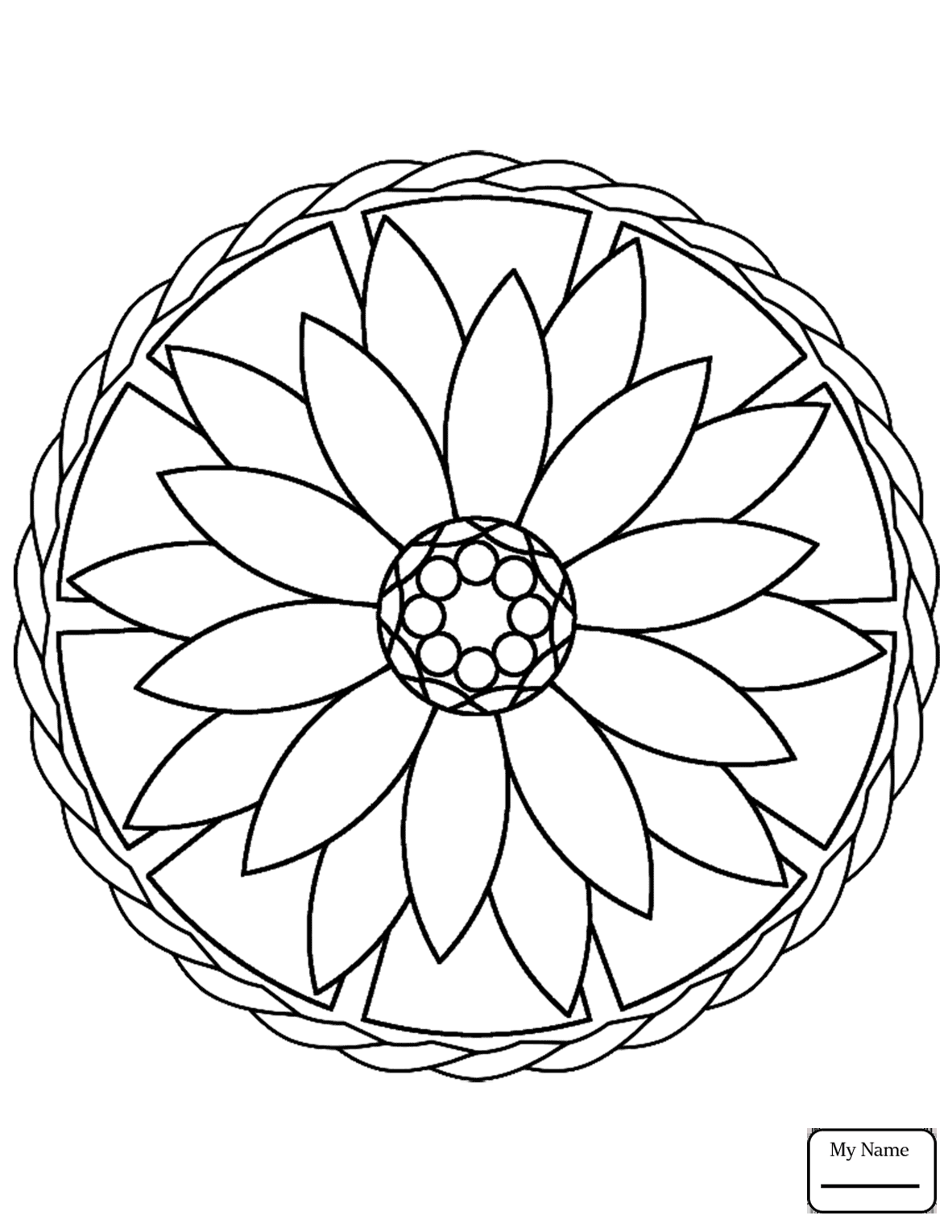 easy cute mandala coloring pages printable jpg