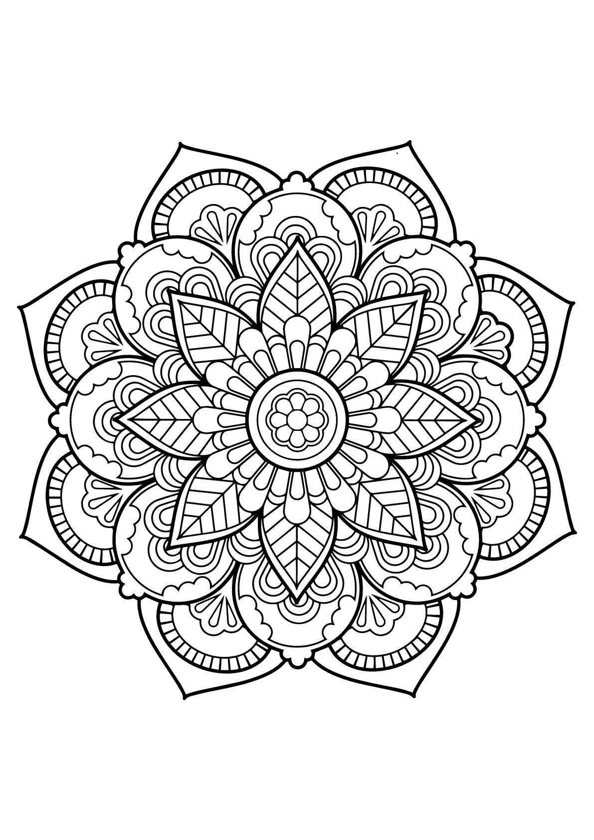 37 Easy Cute Mandala Coloring Pages Printable 10